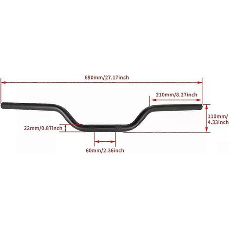 Für CG125 Motorrad-Lenker Retro 22MM Modifikation Richtung Wasserhahn Griff Modifizierter Universallenker Passend für Neu-JXLGV (1/4)