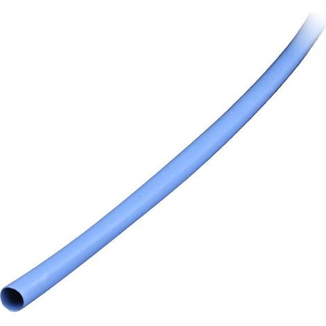 Gaine thermo rétractable Ø2,4cm - 1m - Bleu - Zenitech