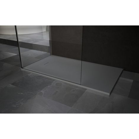 Receveur de douche recoupable NOVELLINI NOVOSOLID gris 160x90 cm (1/5)