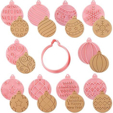 Set di 10 formine per biscotti natalizie, formine per biscotti in plastica, formine per biscotti 3D, formine per biscotti natalizi, stampi per biscotti per bambini, set da 10 pezzi (1/5)