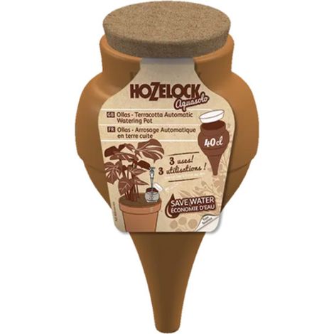 Olla Aquasolo Indoor Hozelock 400 ml – Arrosage autonome en argile (1/2)