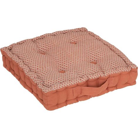 Cojín de suelo Otto algodón - rosa terracota - 40x40 cm - Atmosphera créateur d'intérieur