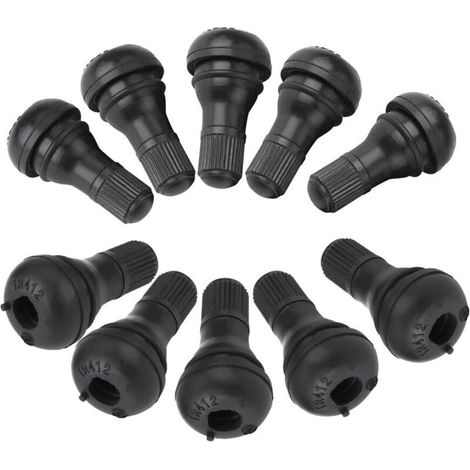 AHLSEN Valve Roue Tracteur Tondeuse,Valve Tr412,Lot De 10 Bouchons Anti-Poussière De Valve De Pneu Pour Voiture (1/4)