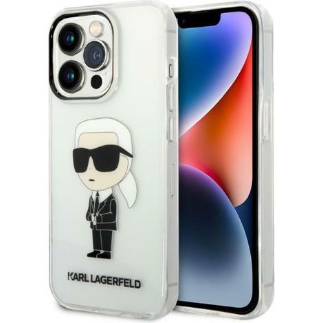 Karl Lagerfeld KLHCP14XHNIKTCT iPhone 14 Pro Max 6.7" estuche rígido transparente Ikonik Karl Lagerfeld (1/5)