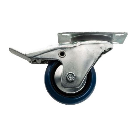 Roulette industrielle Pivotant avec frein Guitel Hervieu, Acier galvanisé, Ø 80mm, 80kg ( Prix pour 1 )