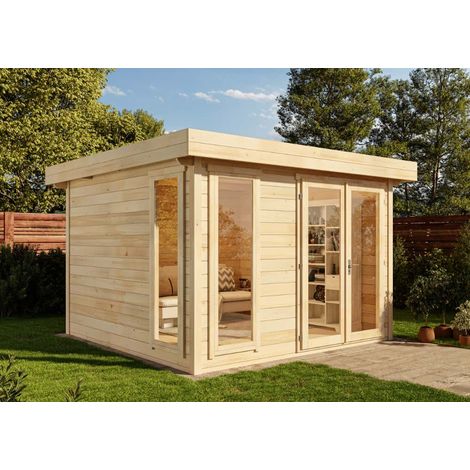 Abri de jardin Aldo A Naturel , 28 mm Épaisseur paroi 360 x cm