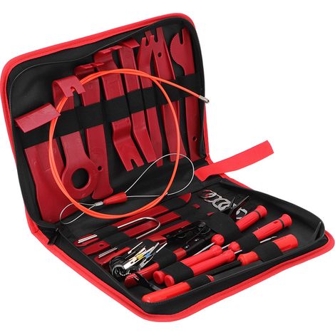Coffret 39 pièces leviers d'extraction habillage intérieur auto panneau porte tableau bord autoradio (1/5)