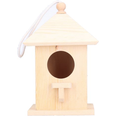 Nichoir en bois pour oiseaux, mangeoire extérieure, accessoires jardin pour petits animaux, cadeau pour amoureux de la nature (1/5)