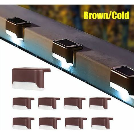 Éclairage solaire extérieur sans fil (4 pièces) Marron-AquaForge (1/5)