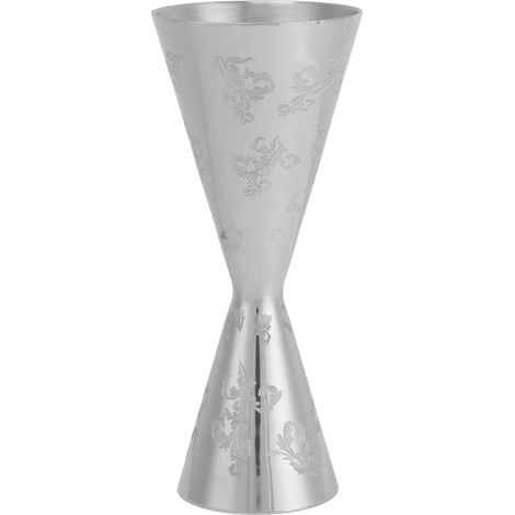 Lot en acier inoxydable japonais doseur à alcool 30/60ml avec motif feuille, tasse à mesurer pour bar cocktail (1/5)