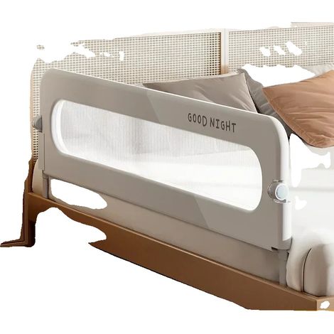 Barrière de lit de sécurité pour bébé, matériaux durables, design unisexe (1/2)