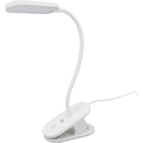 Ortviai Lampe de lecture LED avec pince ABS, 3 modes, lumière blanche 6500 K, pour bureau et chambre – FG-18024 (1/5)