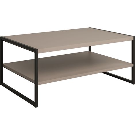 Mesa de centro Austin 381, Congo + Negro, 43x65x100cm, Diámetro: 0, Aglomerado laminado, Angular