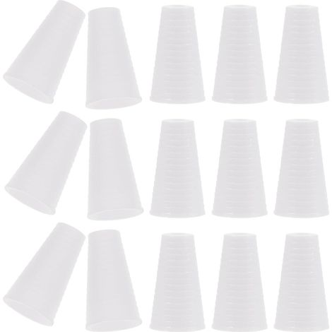 Lot de 15 Boutons de Tirage Blanc en Plastique pour Stores en Aluminium et Stores Romains, Diamètre Intérieur 2,5 Mm, Design Simple Facile à Assortir Décoration (1/5)