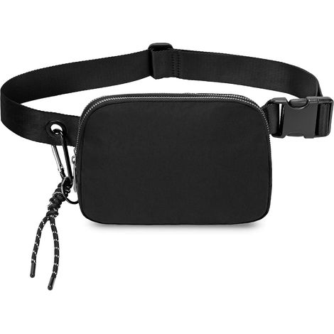 Sac banane tendance pour femme, sac banane imperméable en nylon, idéal pour le sport, les voyages, le yoga et la course à pied. Sacoche bandoulière pour le sport, les voyages et la course à pied. (1/5)