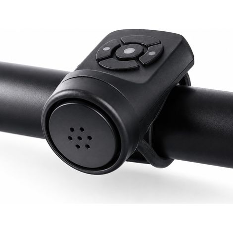 Klaxon électronique de vélo compact avec sangle de montage flexible, bouton pression facile pour vélo de route, montagne, vélo de ville (1/5)