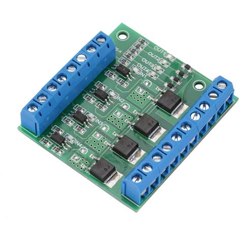 Module PWM MOS FET, Module PWM MOS FET à 4 canaux Module de pilote de carte de circuit d'amplificateur PLC 3-20V à 3.7-27VDC 10A (1/5)