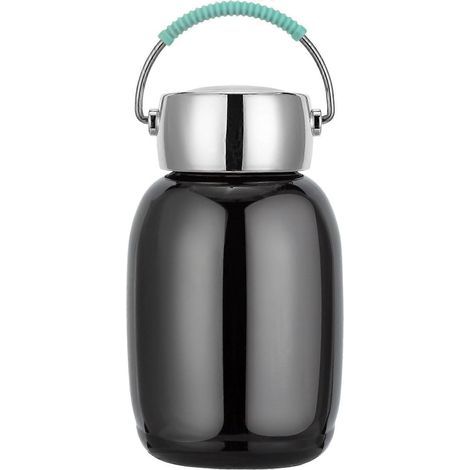 Mini stainless steel insulated bottle, 260 ml, small leak-proof metal thermos bottle for sports, juices and milk. (1/5)