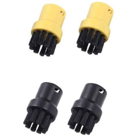 Lot de 4 brosses rondes pour nettoyage à vapeur - Accessoires compatibles avec Karcher SC1 SC2 SC3 SC4 SC5 SC7 CTK10 - (1/4)
