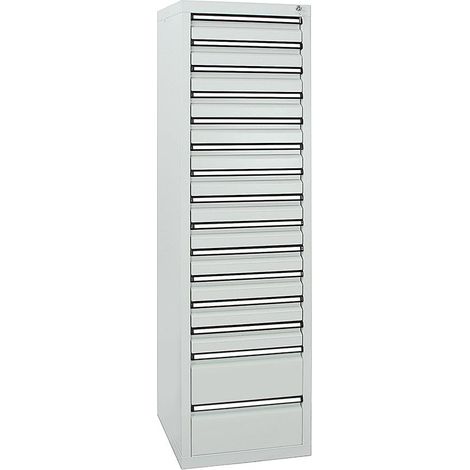 Stumpf Schubladenschrank Serie STS 410, 15 Schubladen lichtgrau (13x100, 2x200mm) (1/5)