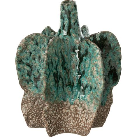 Vase Déco en Céramique "Naga" 30cm Bleu Azur