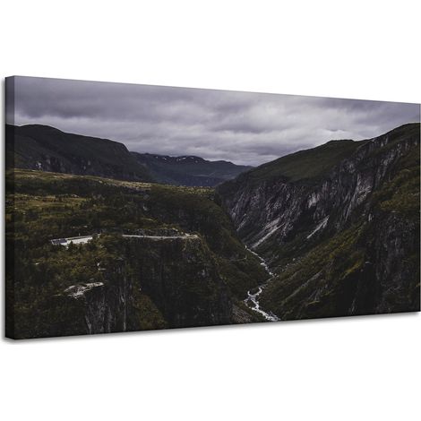 Leinwanddruck Natur Gebirgsbach 120x60 cm