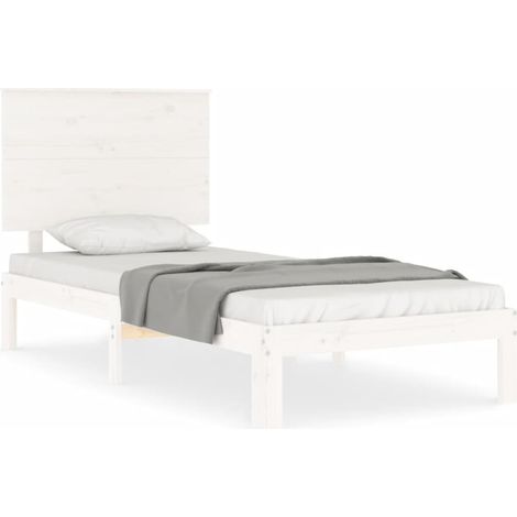 Maison Exclusive - Giroletto senza Materasso Bianco 100x200 cm Legno Massello Pino (1/5)