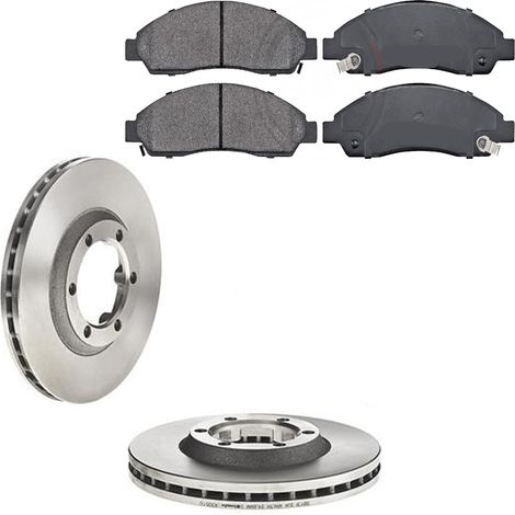 KIT FRENI ANTERIORI compatibile con ISUZU D-MAX I (TFR,TFS) - DISCHI + PASTIGLIE OEM: FDB1816, FDB4299, FDB1603 / 17913 /SOSTITUZIONE DIRETTA/BASSA POLVERE/SILENZIOSO