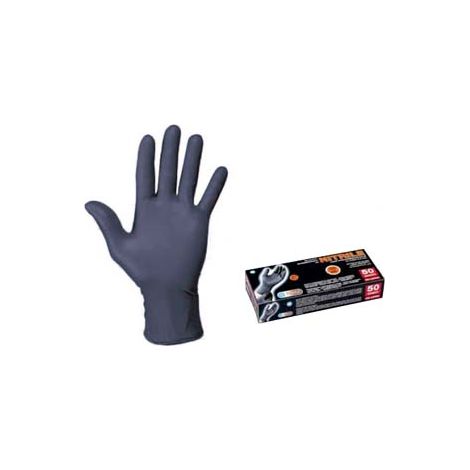 GUANTI IN NITRILE SPESSORATI NERI- - tg.M in conf. da 50 pz. (PG506.10) - 2 pezzi PG