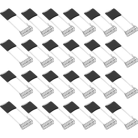 50 x 16 mm Ceiling Light Spring Clamps, 24 Pack Emitting Diode Recessed Lighting Accessories Securing Clips for Ceiling Lamp, Black (1/5)