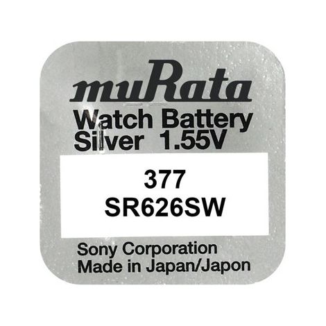 Murata 377 SR626SW Watch Battery Silver 1,55V.
.
.