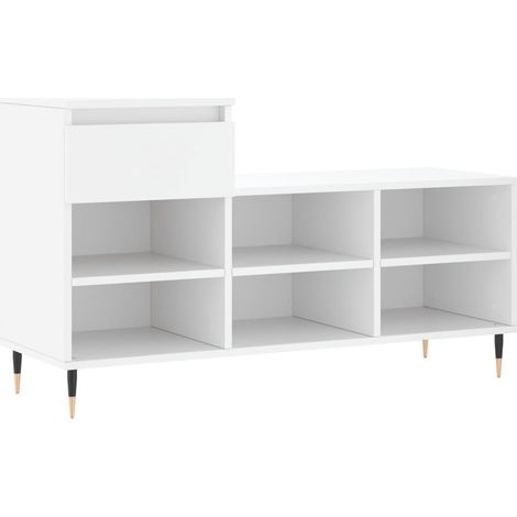 Maison Exclusive - Zapatero madera contrachapada blanco 102x36x60