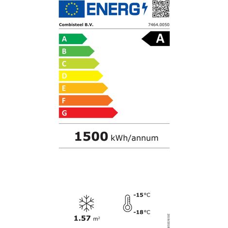 Congélateur 1 porte en verre 221L Eclairage LED Température -18/-24°C Statique Verrouillable - Combisteel (1/3)