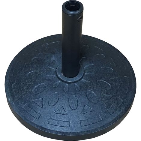 Signature Weave 15kg Round Concrete Parasol Sun Umbrella Base Weight Black