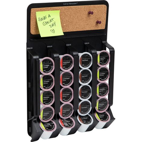 Mind Reader WMNT-BLK Mounty Porta capsule di caffè 10.71" W x 15.75" H Nero/Sughero (1/3)