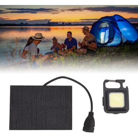 Lampe LED solaire monocristalline 5W avec panneau solaire amélioré pour éclairage de secours (1/5)