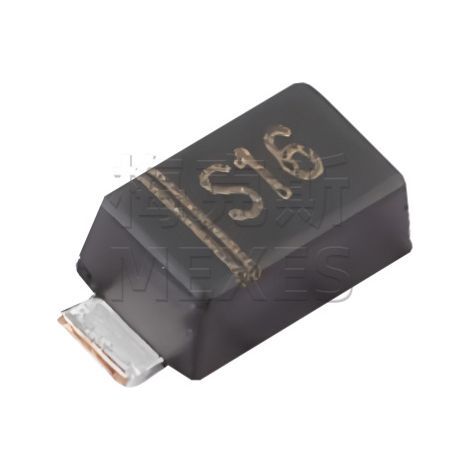 Puce de diode Schottky SMD Changdian DSS16, sérigraphie S16, SOD-123FL, 60V/1A, lot de 5 composants électroniques.