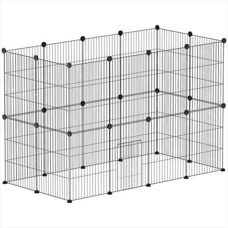 Cage pour rongeur modulable 24 panneaux acier 120 x 60 x 80 cm (1/5)