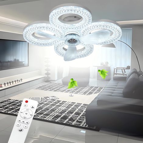 Ventilateur plafond rond – 30 cm – 48W – Télécommande – 3 couleurs – Dimmable – Silencieux – Chambre (1/5)