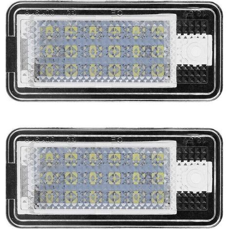 2 pièces voiture Led numéro Hop-Lpl0114 plaque lampe ampoule Kit pour Audi A3 S3 A4 S4 B6 B7 A6 C6 S6,DEBUNS