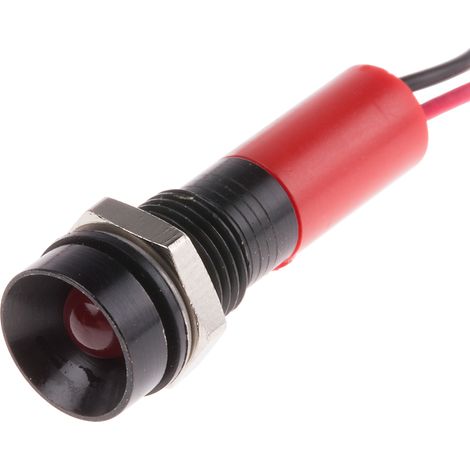 Voyant LED lumineux Rouge RS PRO, dia. 8mm, 24V c.c., IP67 ( Prix pour 1 )