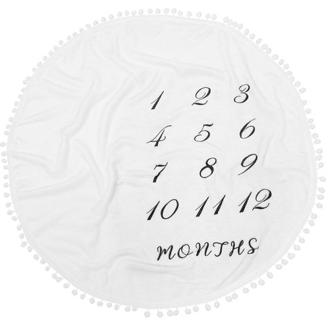 Couverture Photo pour Bébé en Flanelle, Fond de Séance Blanc Accessoires pour Baby Shower, Grosse Enveloppe, Emmaillotage, Espace pour Grandir, pour Bébés et Filles (1/5)