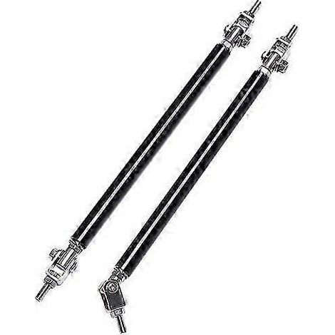 Kit de 2 pièces universel pour pare-chocs avant et arrière de voiture de course, comprenant une barre de support et un aileron réglable de 15 cm, noir, rouge, argent. (1/5)