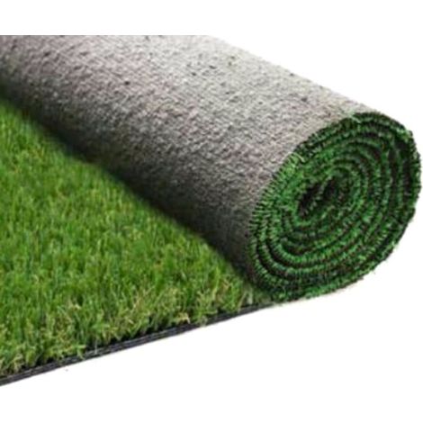 Erba Sintetica per Giardino 20 mm 1x10 m Fondo Drenante Verde (1/3)