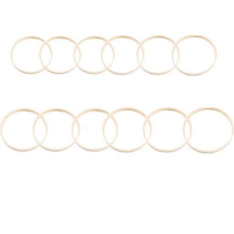 Lot de 12 anneaux ronds en bambou pour attrape-rêves à la maison (1/5)