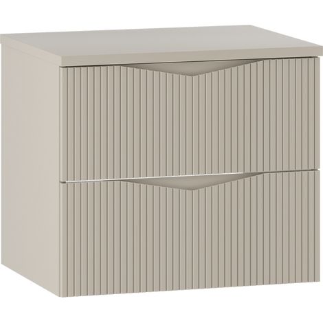 Waschtischunterschrank 60.6cm Tao mit 2 Schubladen, Kaschmir