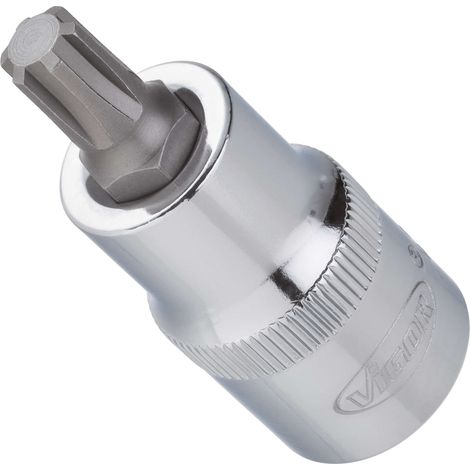 Vigor V2204 Douille tournevis cannelé M7 mm L 55 mm 1/2"