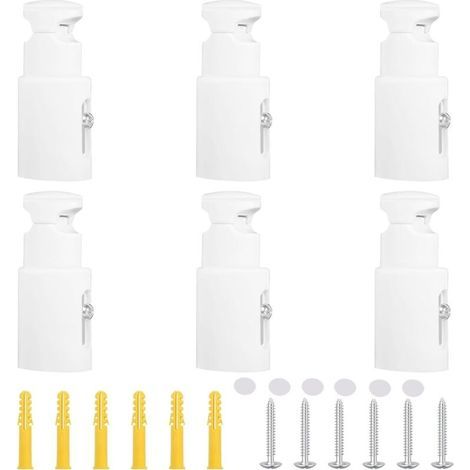 Support radiateur en ABS résistant à la chaleur – Distance réglable 6,5 à 8,2 cm – Compatible radiateurs droits et courbes – Lot de 6 pièces (1/5)