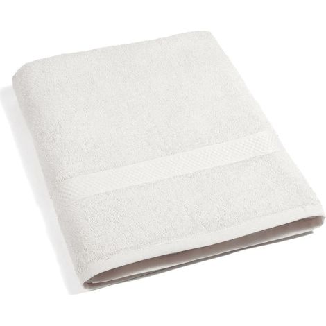 CALEFFI Telo Bagno in Cotone Minorca Standard Spugnissima Tinta Unita Bianco