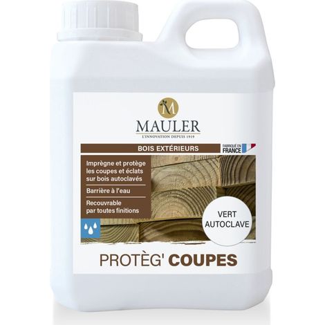 Protection coupes bois autoclavés - 1L Vert Autoclave - Phase Aqueuse - Protèg-Coupes Mauler